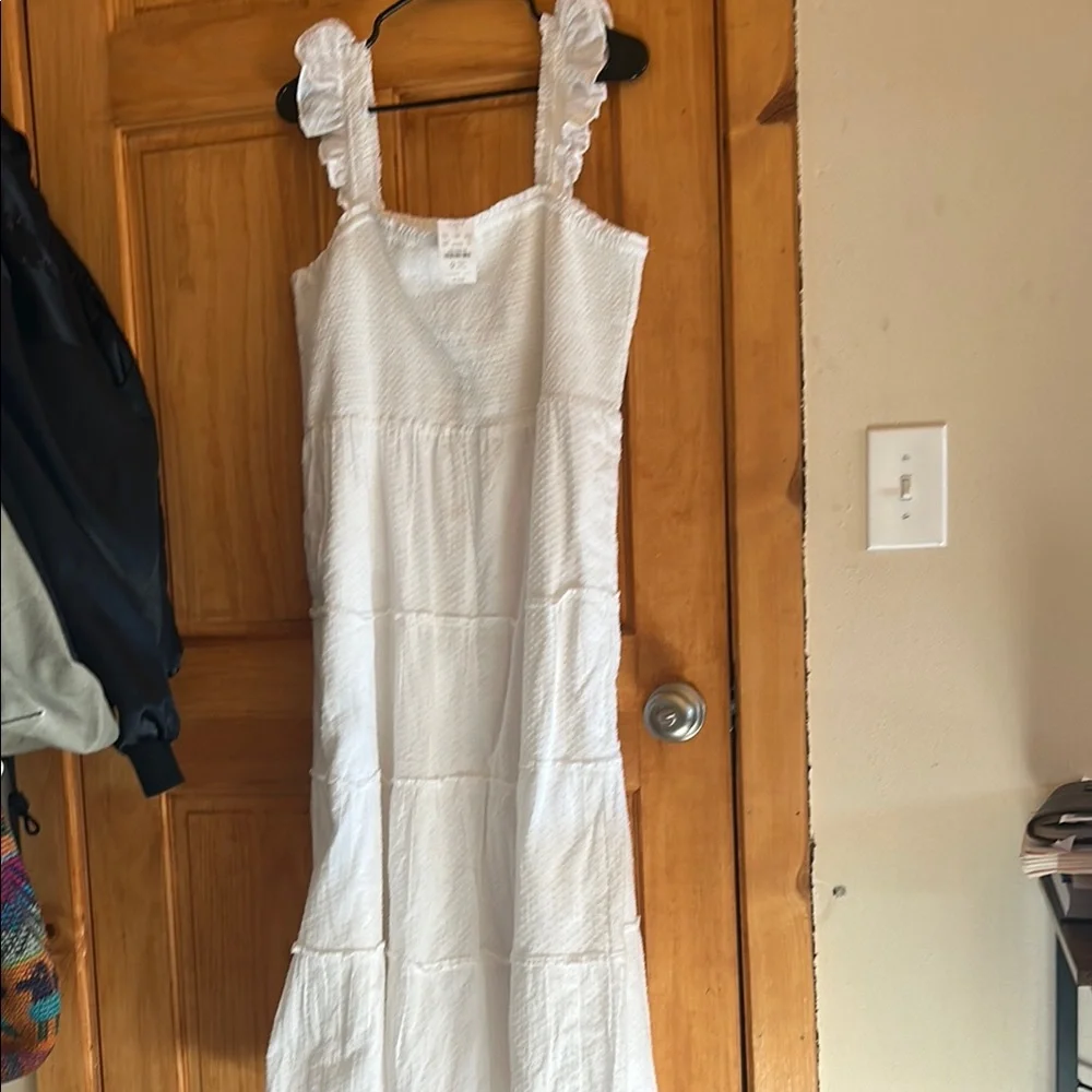 New J. Crew White Summer Dress XL midi